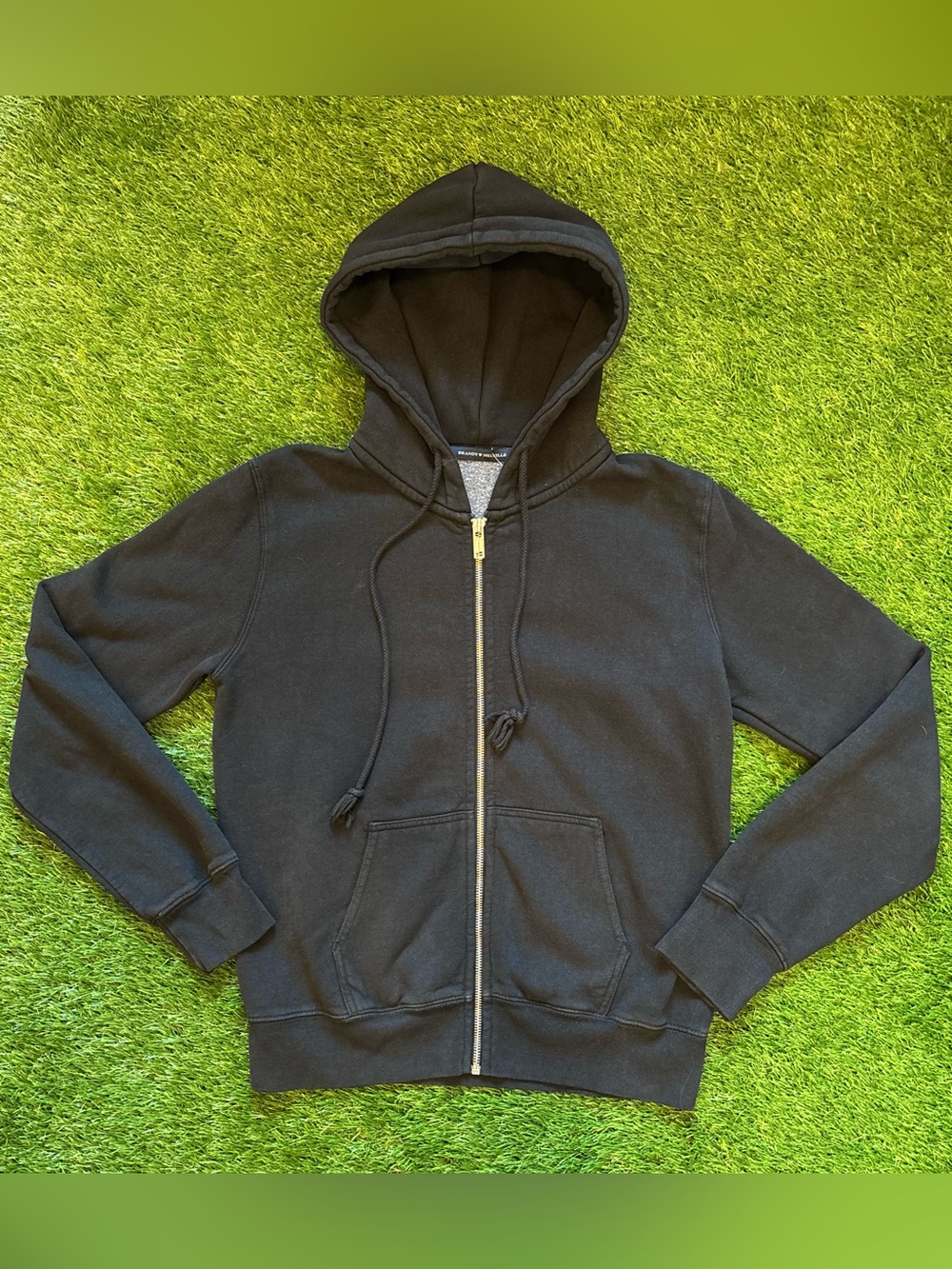 Brandy Melville Black Zip Up Hoodie